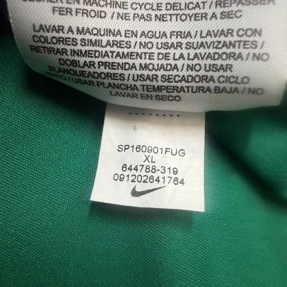 Nike Team Court Polo Performance Mens Sz XL Green Dri Fit